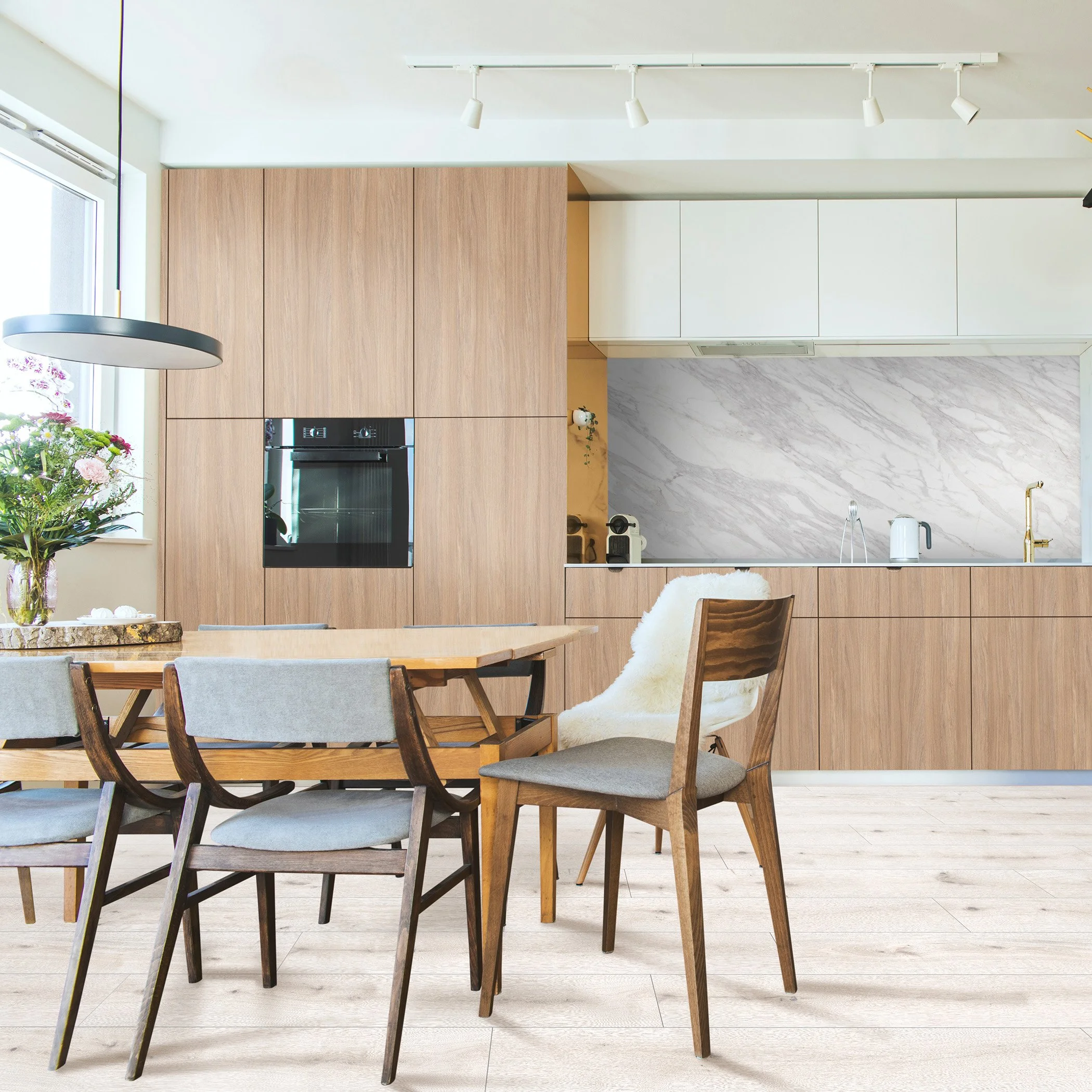 Melamine Faced Particle Board - K006 Amber Urban Oak | WOODca